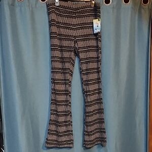 BeBop Black and Gray Knit Flare Pants